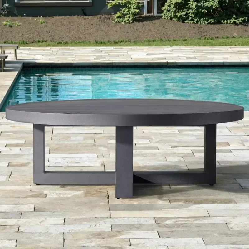 Green new design hotel, outdoor garden aluminum modern coffee table