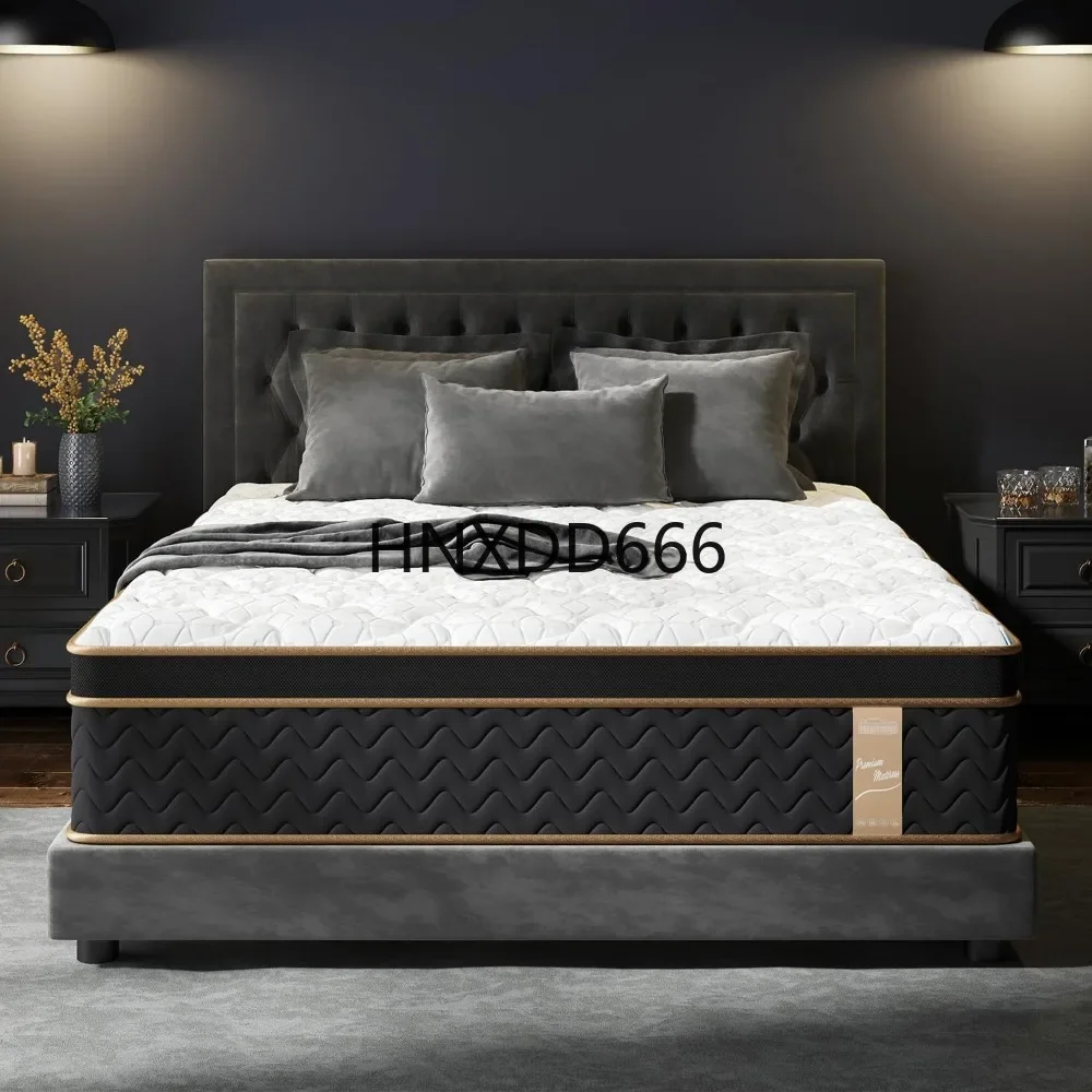 12 Inch Firm Deluxe Hybrid , Fiberglass-Free Memory Foam in a Box, Individual Pocket Spring-Motion -Edge Support, Mattresses