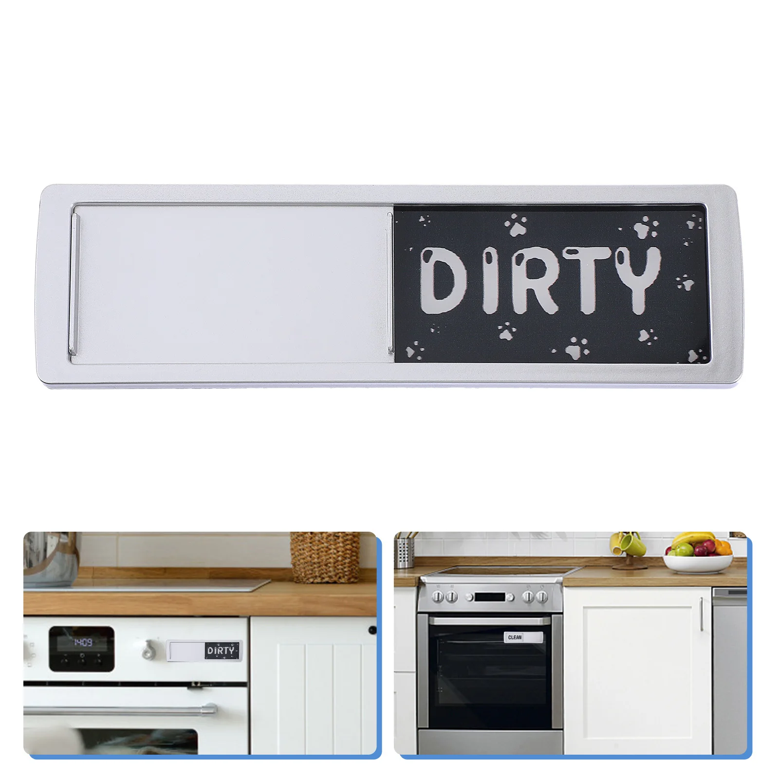 Magnetic Clean Dirty Indicator Sign Dual Side Dishwasher Fridge Laundry Room Organizer Tool Kitchen Appliance Storage Solution
