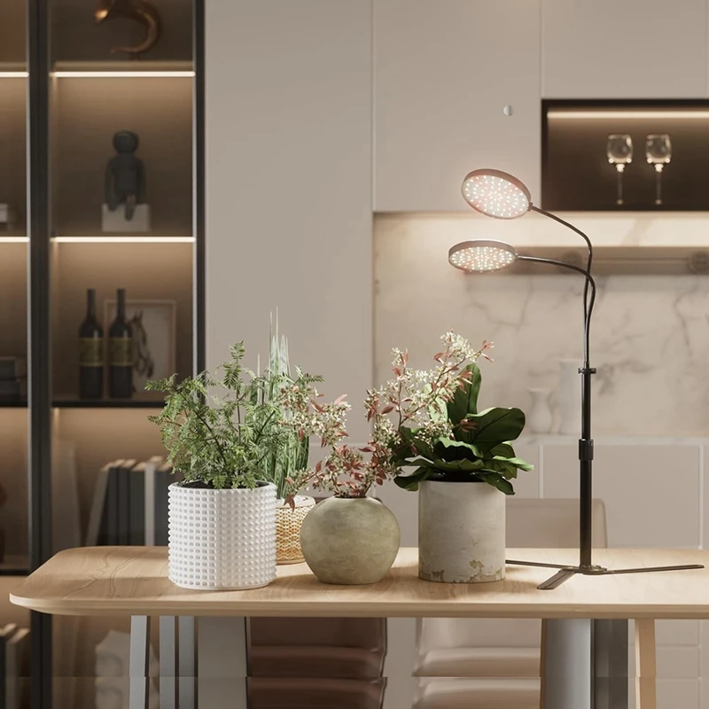 TKOH-Grow Lights для комнатных растений, 6000K Полный спектр освещения для растений для выращивания в помещении, 3,5: светодиодный двухкольцевой светильник для выращивания растений