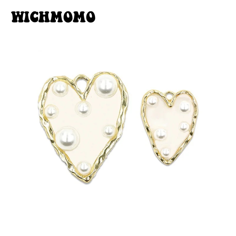 New 2 or 4 Pieces/bag High Quality Zinc Alloy Inlay Acrylic Beads Charms Pendants for DIY Earrings Necklace Jewelry Accessories
