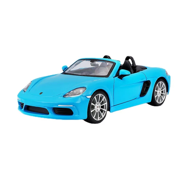 Bburago 1:24 Porsche 718 Boxster Sports Car Convertible Static Die Cast Vehicles Alloy Racing Car Collectible Model Car Toy Gift