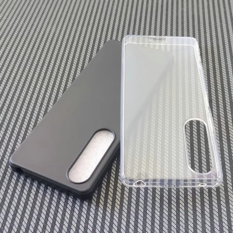 Coque arrière de téléphone en silicone pour Sony Xperia, étui transparent noir conviviale ré pour Xperia1V, Xperia10V, 10 V, 1 V