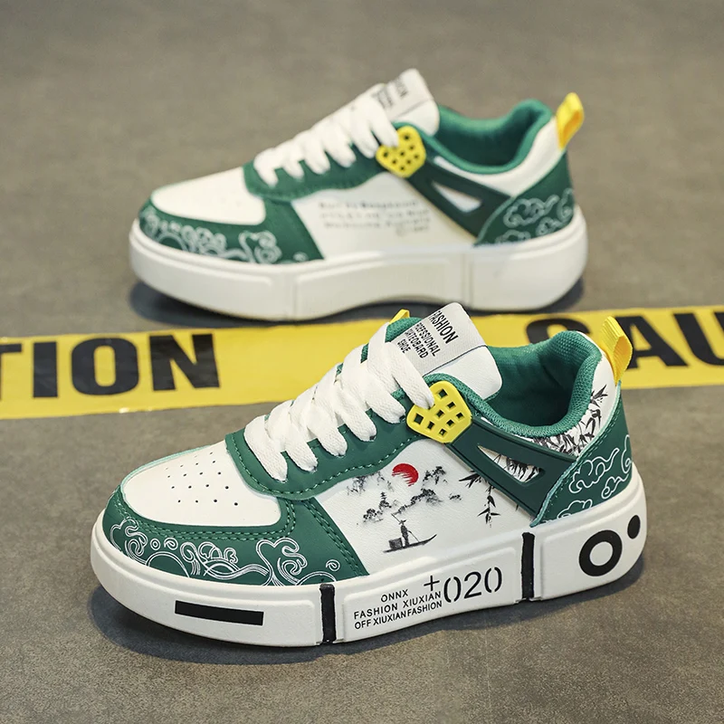 

New Student Kids Board Shoes Fashion Boys Girls Leisure Walking Shoes Non-slip Comfortable Children Casual Sneakers Kids Flats
