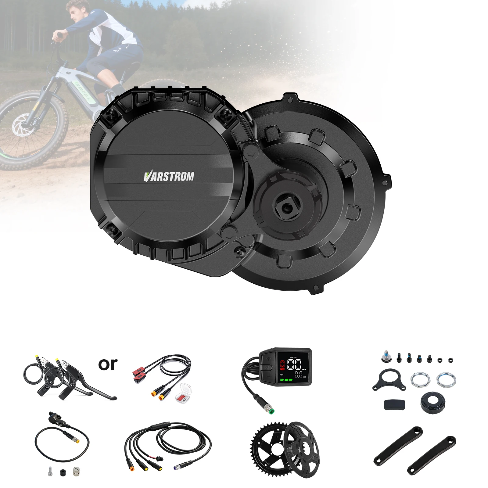 

Комплект среднеприводного двигателя Varstrom VSM01 48В 750Вт 130Нм с датчиком крутящего момента для переоборудования электровелосипедов, DIY-мотор с дисплеем DZ41