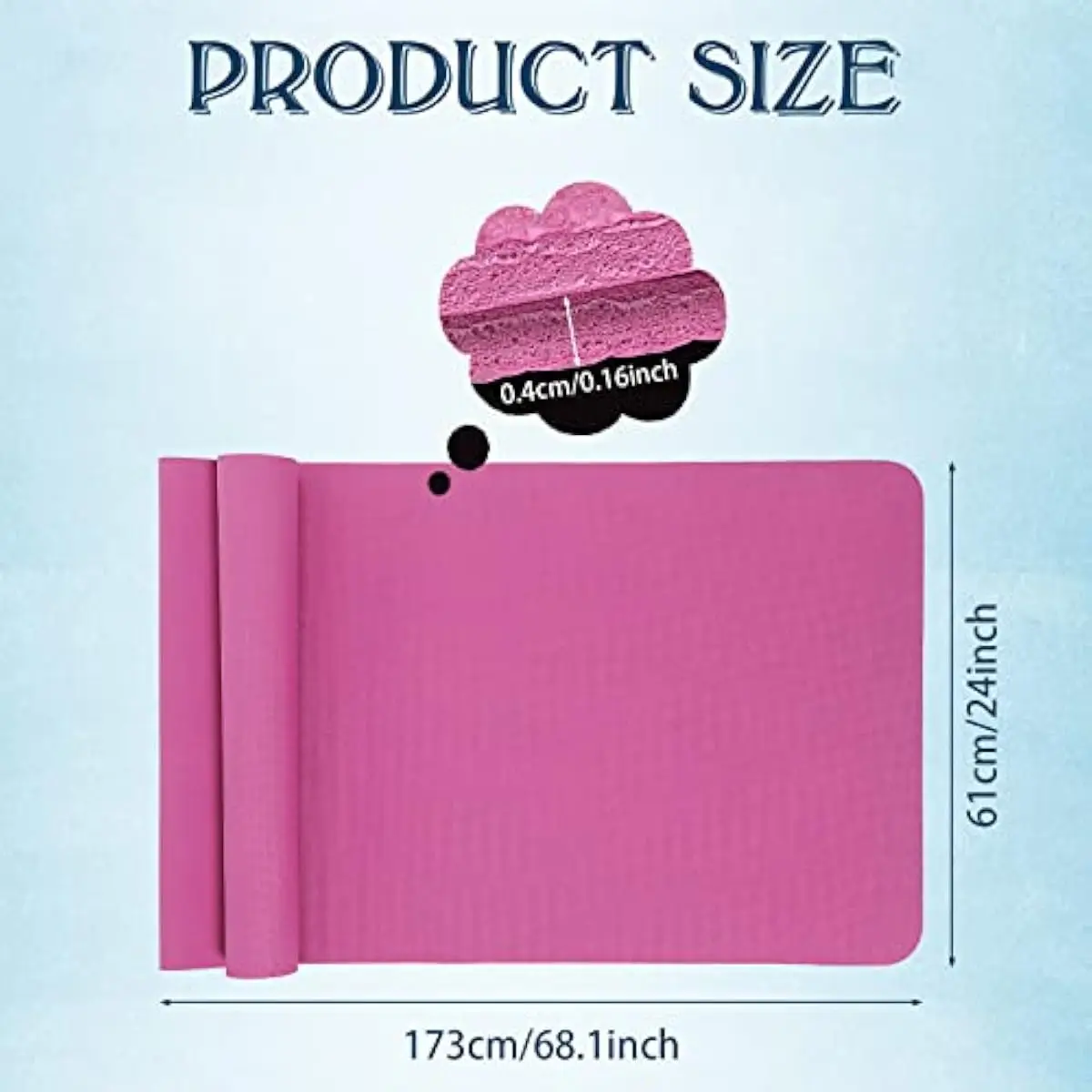 10 pcs EVA yoga mats 68 x 24 inches 4 mm thick multicolor set with anti slip embossed surface ideal for home gym studio outdoor