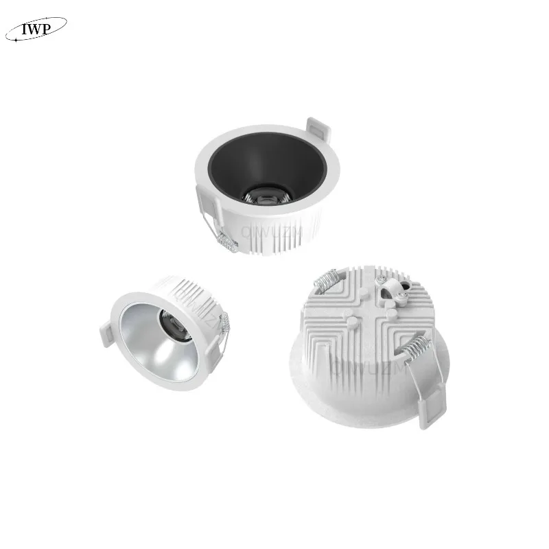 Imagem -03 - Pode Ser Escurecido Led Downlight Recesso Lâmpada do Teto Spotlight Alumínio Led Cob Luz 7w9w12w15w18w20w25w Ac110v 220v Loja de Escritório em Casa