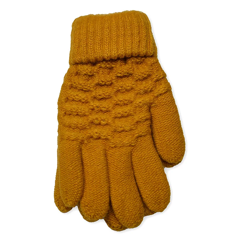 Guantes gruesos de punto para niños, manoplas elásticas cálidas para niños, Guantes sólidos para niños y niñas, Guantes de dedo dividido, moda nueva, Invierno