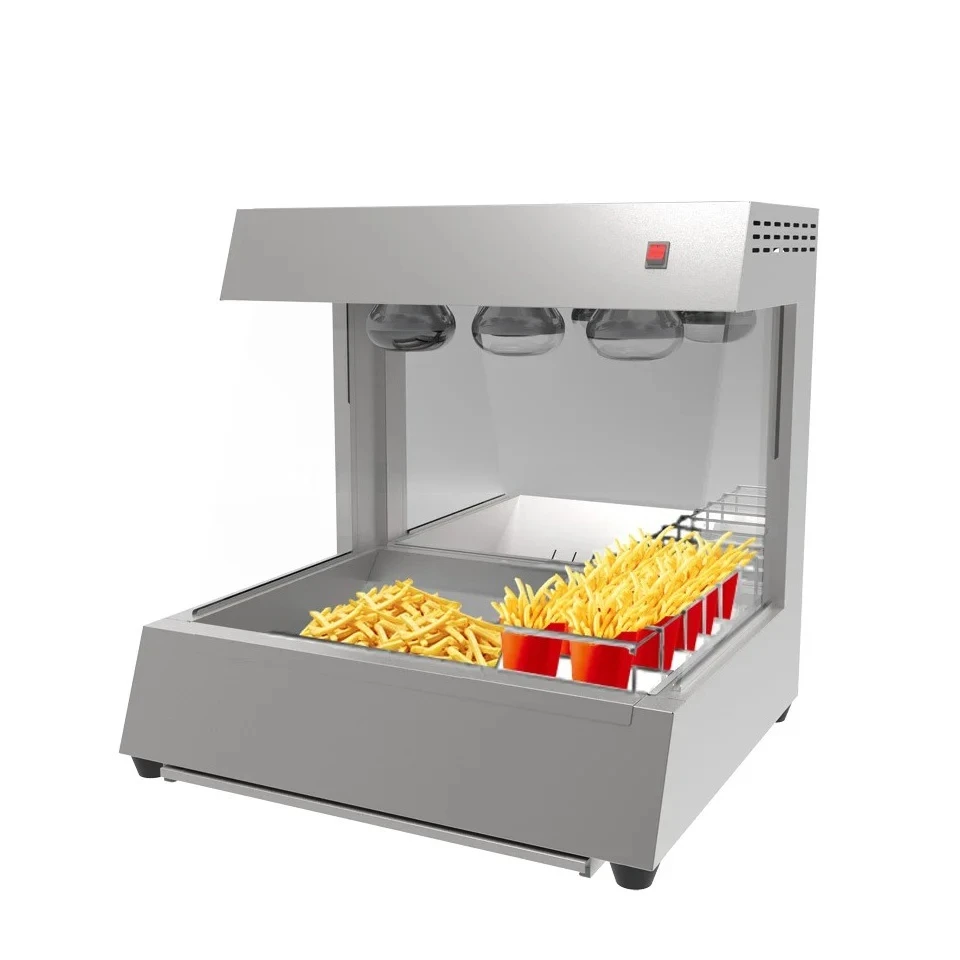 Potato Chip Workstation Chicken Chips Warmer Dump Station  Counter Top Chips Worker Warmer Machine