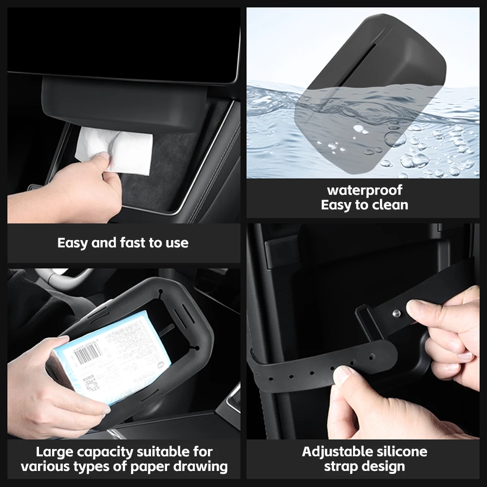 صندوق مناديل لـ Tesla Model Y Juniper 2025 2026 صندوق من السيليكون علبة منديل علبة مناديل لملحقات الطراز Y Juniper #6