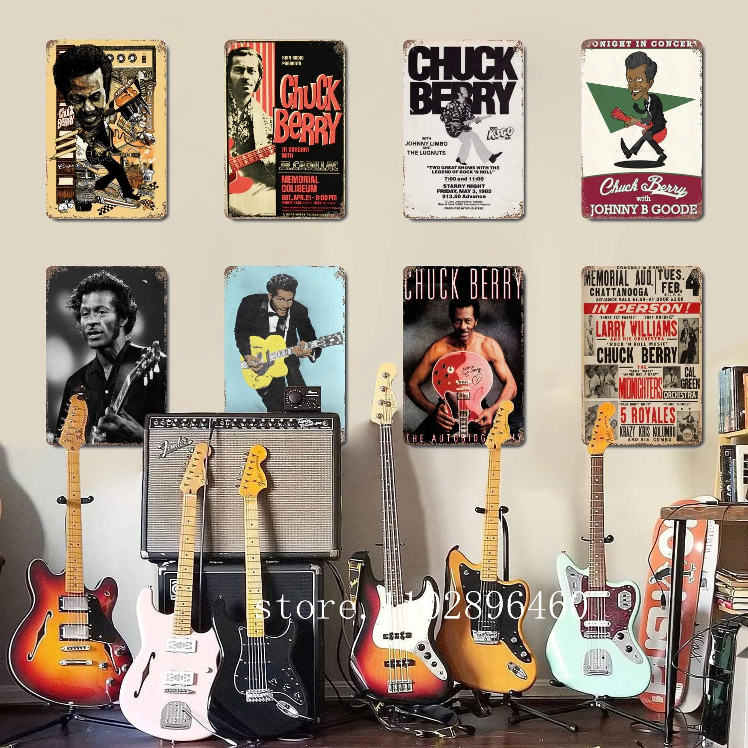 

Chuck Berry Metal Plaques & Signs wall decor Vintage Tin Signs Captain Metal Poster Decor for Bar Pub Club Wall Decoration