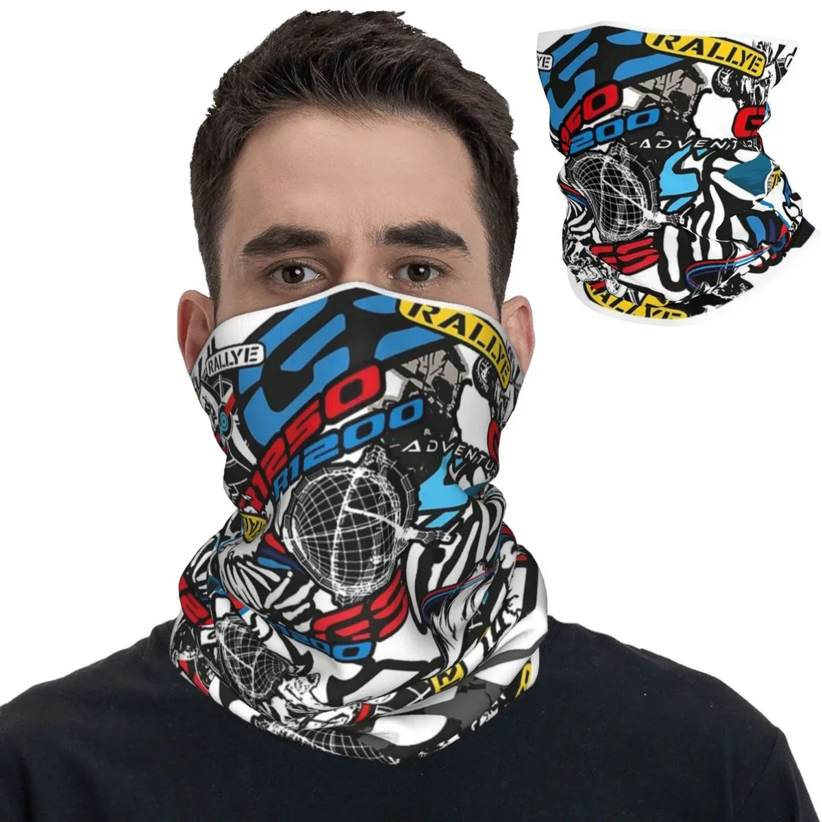 GS Adventure Motorbike Motorcycle Bandana Neck Gaiter Printed Balaclavas Face Mask Scarf Multi-use Unisex Adult Breathable