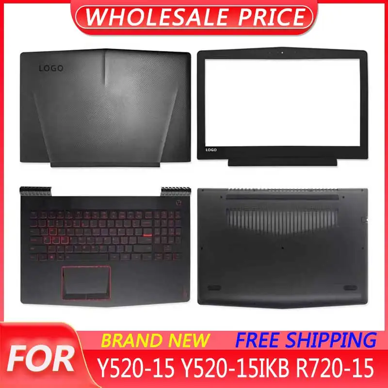 

New For Legion Y520-15 Y520-15IKB R720-15 Laptop LCD Back Cover Front Bezel Upper Palmrest Bottom Case Keyboard Hinges