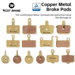 WEST BIKING MTB Hydraulic Brake Pads Copper-Based Semimetal Disc Brake Pads For Shimano Deore MT200 M395 M475 M515 XTR E-bike