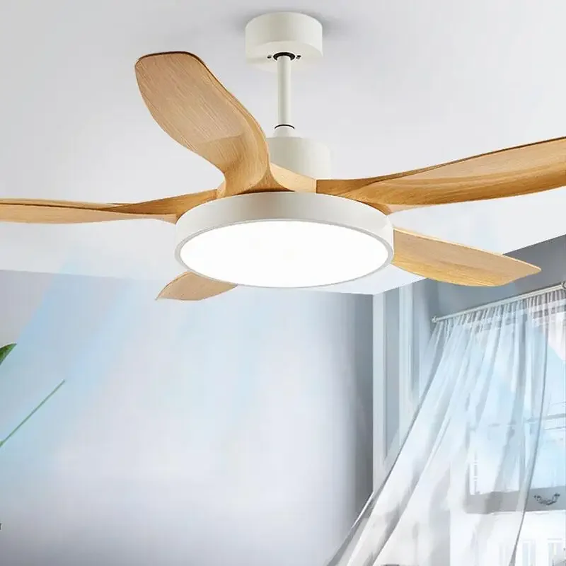 Large Ceiling Fans With Light 48  52  60 Inch DC  Led Light Remote Control Living Bedroom Ceiling Fan With Lights 220V 110V Fans