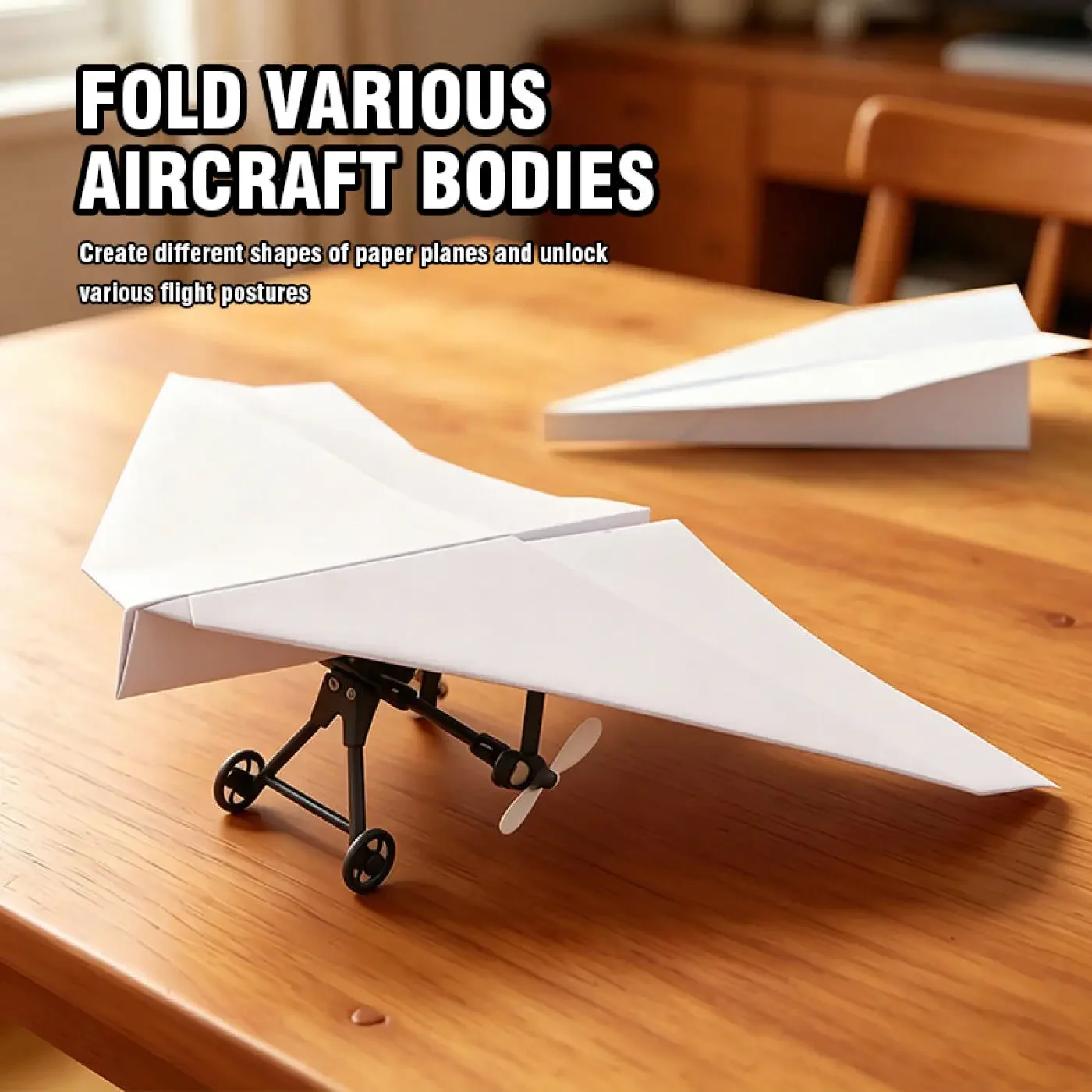 RC Paper Airplane DIY Plane Kit Remote Control Helicopter Radio-controlled Aircraft Outdoor Games Educational toys Children boys view 4