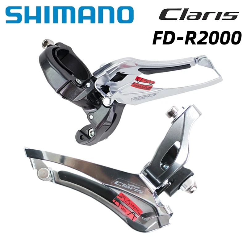 Shimano Claris FD R2000 2x8s Front Derailleur Braze On Mount/31.8MM 34.9MM Clamp Road Bike Shifte 16Speed R2000 Series