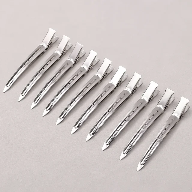 Metal Hair Sectioning Clips – Steel Salon Clamps for Styling, Cutting and Coloring, 10 or 20-Pack, Silver – view 5