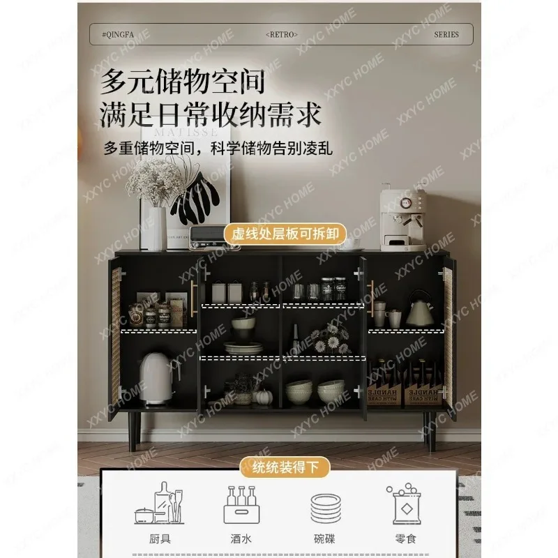 XX Rattan Minimalist Living Room Cabinet Aesthetic Elegant Premium  Living Room Cabinets Glamour Mid Century Meuble Fur