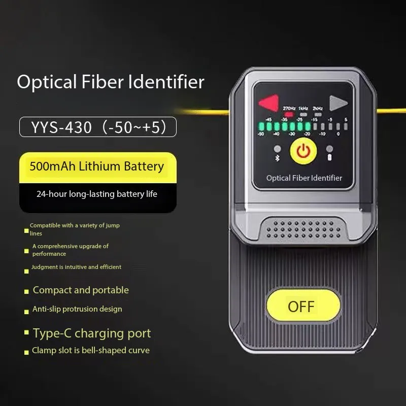 2025 Newest Mini Optical Fiber Identifier NK430, 800-1700nm Live FTTH Fiber Identifie Fiber Cable Visual Fault Locator