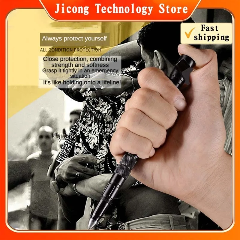 Tactical Pen Tungsten Steel Head Tactical Pen Multi Functional Self-defense Pen with Phone Holder Multipurpose Screwdriver Head