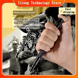 Tungsten Steel Cabeça Tactical Pen, Multi Funcional, Autodefesa, Suporte do telefone, Chave de Fenda Multiuso