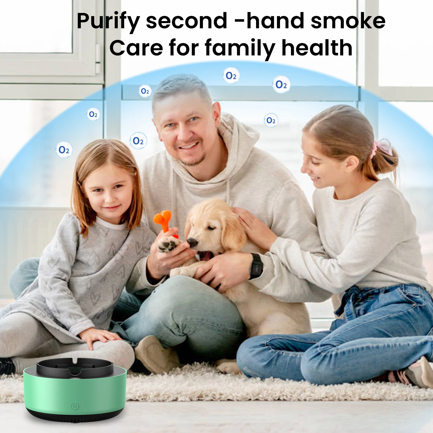 Intelligent Ashtray Air Purifier Anti-Smell Ashtray for Remove Cigarette Smoke Tobacco Odor Cigar Ashtray For Father\'s Day Gift