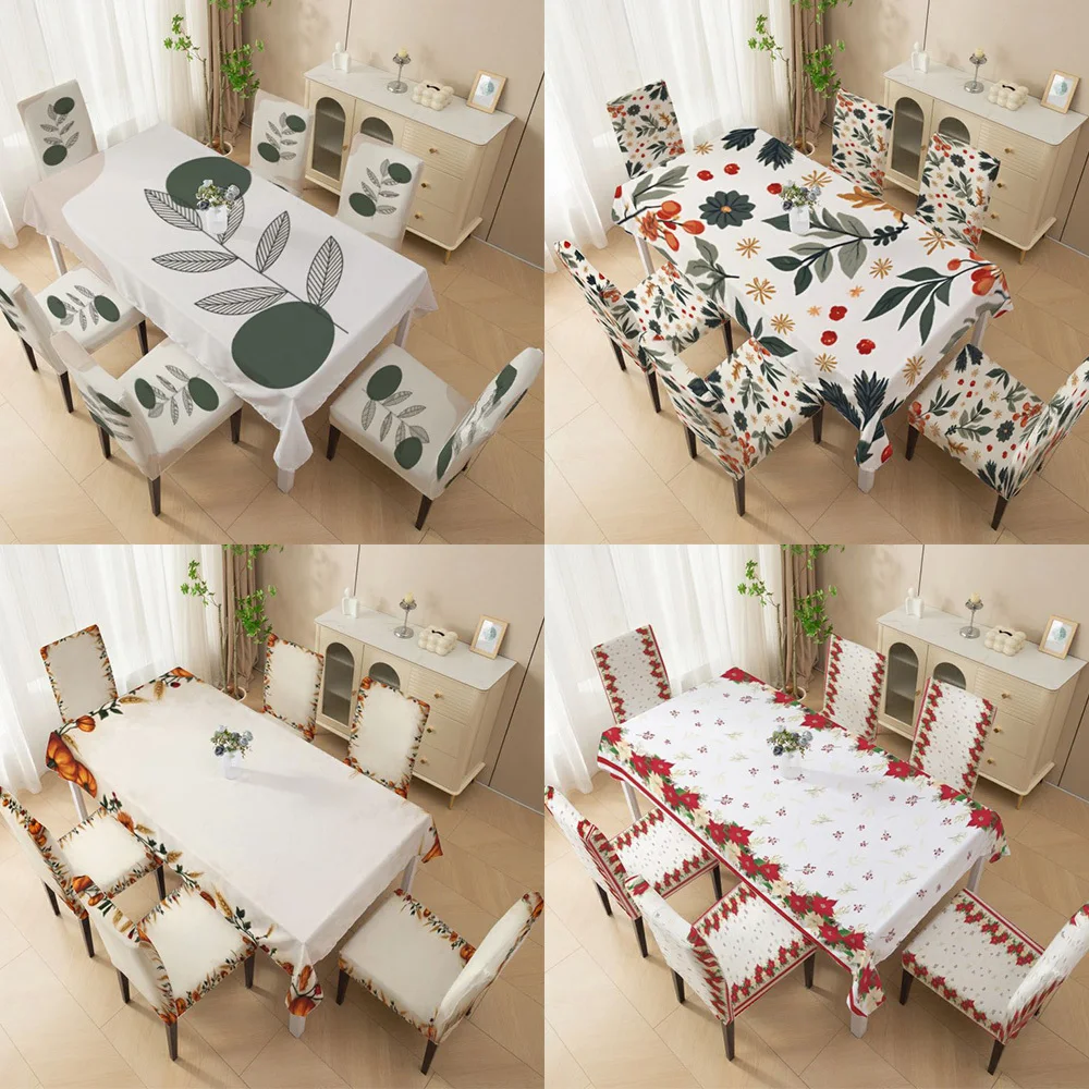 

Эластичный чехол для обеденного стула, с плоским богемным минималистичным узором, машинная стирка, универсальный чехол для стула, чехол для стула с бантом.