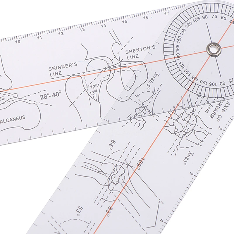 Multi-Ruler Goniometer Angle Medical Ruler Joint Orthopedics Tool Instruments