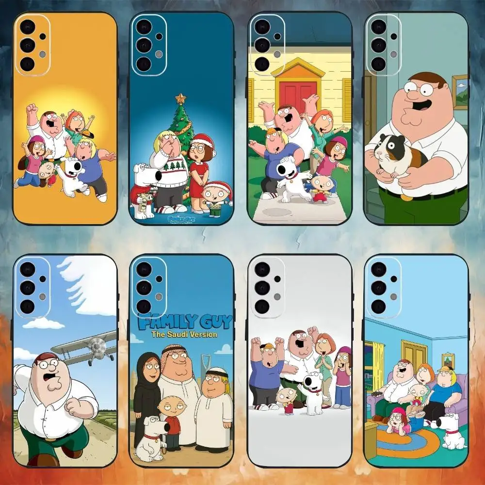 

F-Family Funny Guy Phone Case For Samsung S25,S24,S21,S22,S23,S30,Ultra,S20,Plus,Fe,Note,10,9,5G Black Cover