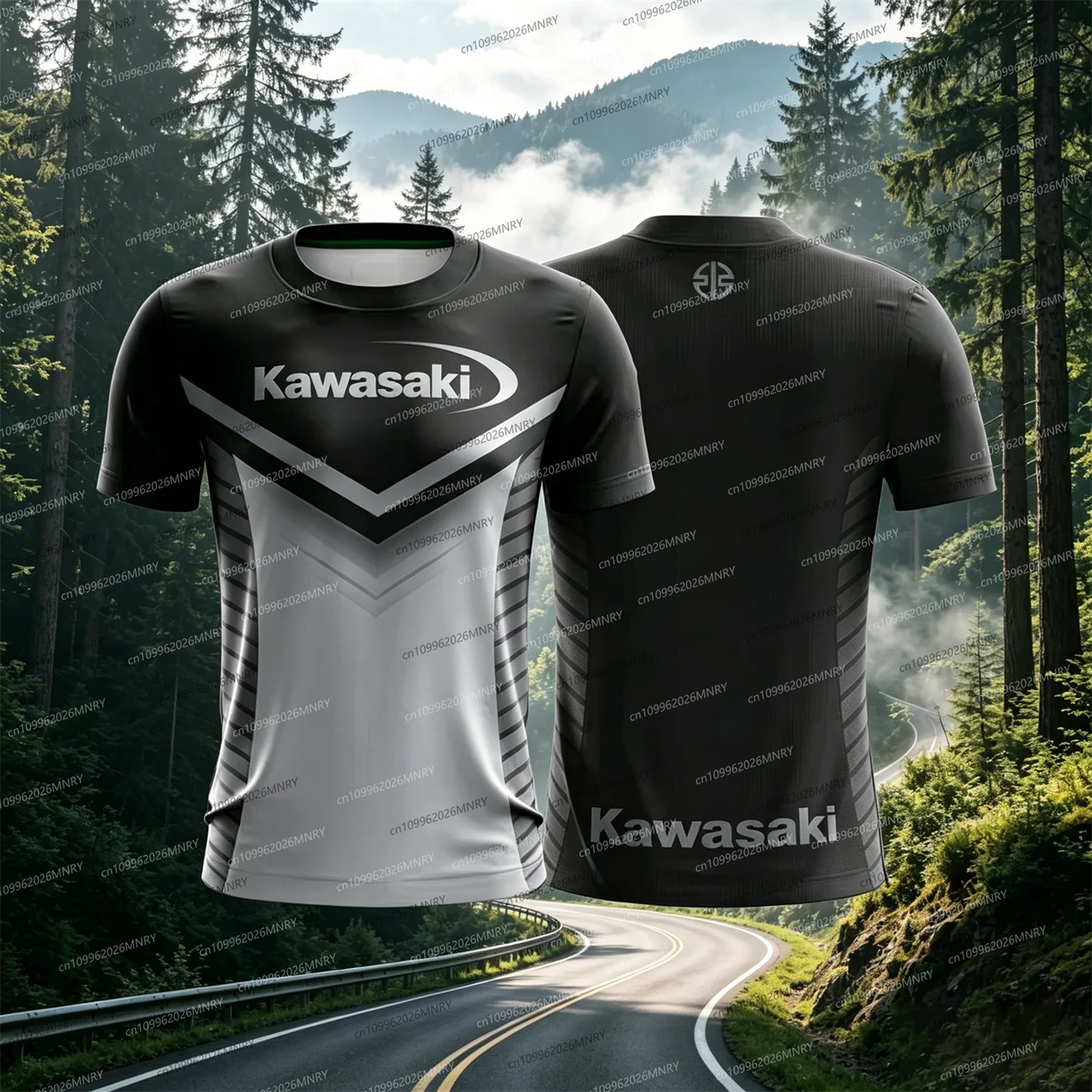 

Летняя мужская футболка, футболка Kawasaki, футболка для мотокросса, мужская быстросохнущая велосипедная футболка, женская футболка с короткими рукавами, мужская одежда