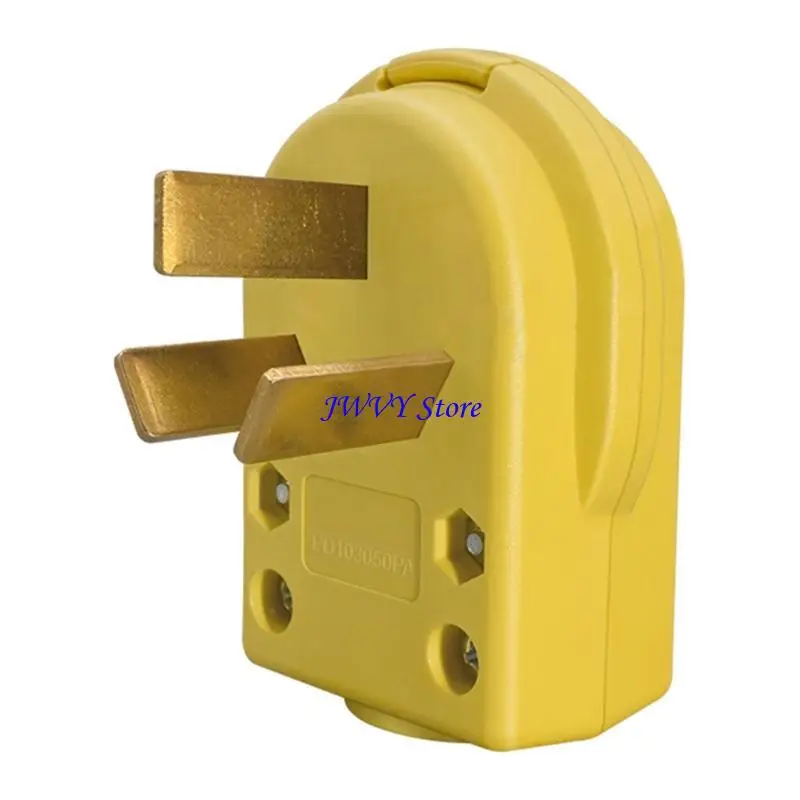 573A Powerful 50A NEMA 10 50P Plug PD1050PA Industrial Use Gold Plated Contacts PA66 Durability Housing
