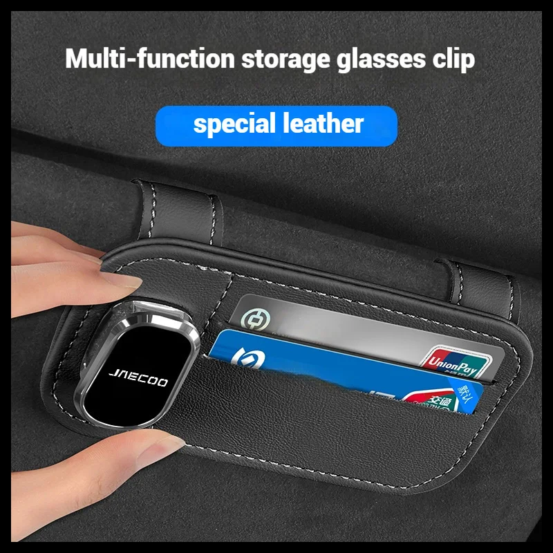 

Car Sun Visor Glasses Holder Sunglasses Clip Car Card Ticket Clip For Chery Jaecoo J7 J8 2023 2024 2025 Car Interior Accessories