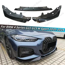 G22 M Tech Car Front Bumper Lip Spoiler Splitter Diffuser Guard For BMW 4 Series G22 G23 M Sport 425i 430i Coupe 2020-2024