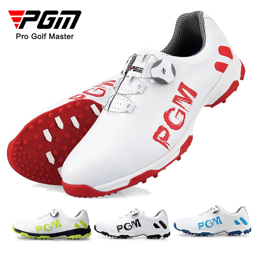 

PGM Golf Shoes for Men Waterproof Breathable Golf Shoes Male Rotating Shoelaces Sports Sneakers Non-slip Trainers XZ103