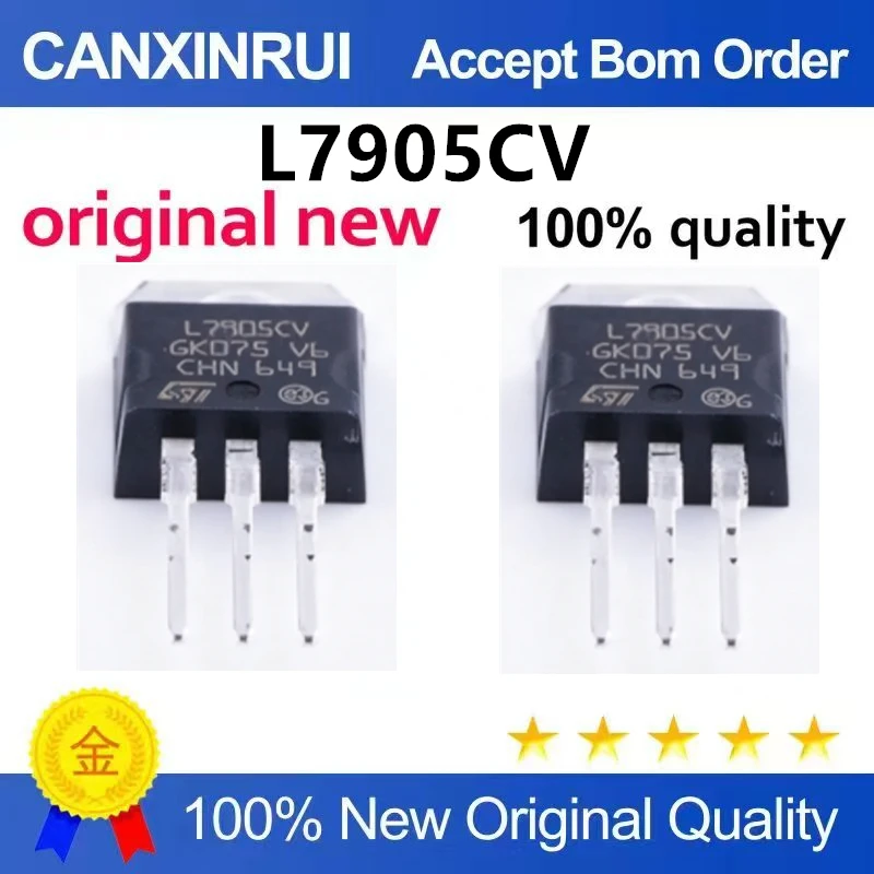 (5-100pieces)Original genuine direct insertion L7905CV-DG TO-220 1.5A voltage regulator chip -5.0V