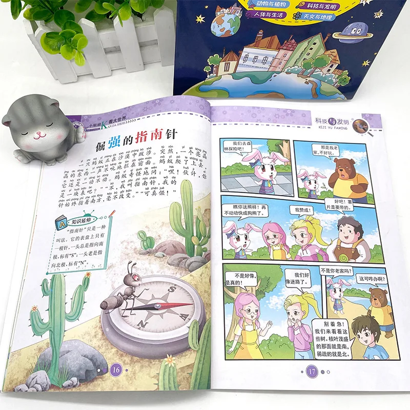 Searching for Small Eyes in Comics, Reading Big World Books, Elementary School Science Encyclopedia, Animal Astronomy Technology