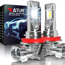 Katur 2x H11 H8 H16 H9 Led Fog Lights Headlight Canbus Car Bulb Diode Lamp For Audi A4 8K B8 B7 B6 8H A5 8T A6 C7 Q5 8R TT 8J