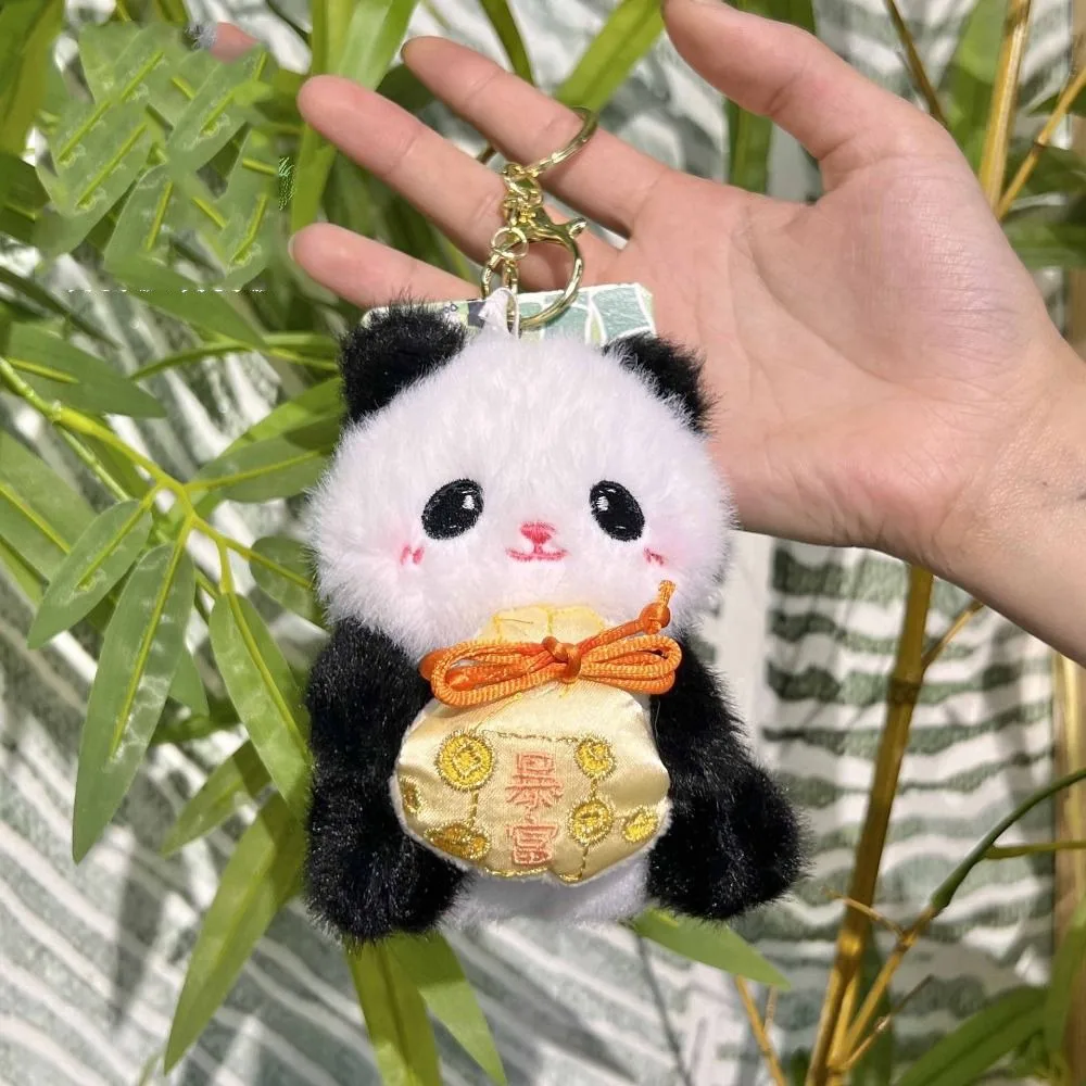 

PP Cotton Chinese Panda Keychain Rabbit Panda Bear Jewelry Plush Panda Doll Keychain INS Cartoon Stuffed Animal Pendant