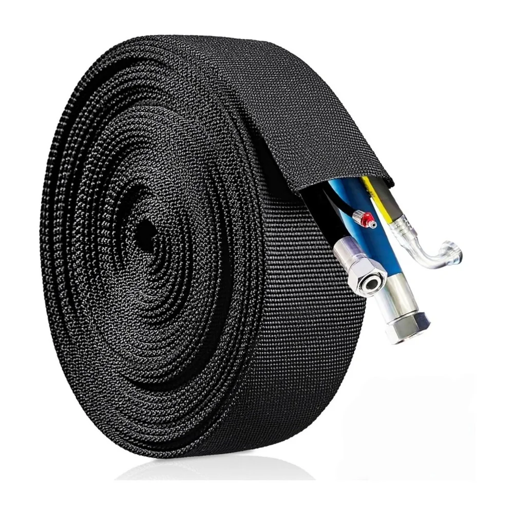 Hydraulic Hose Protector Sleeve 8M Polyester Cable Cover Protective Cover Hose Sheath Hydraulic Wrap Cutting Wire Sheath Sleeve