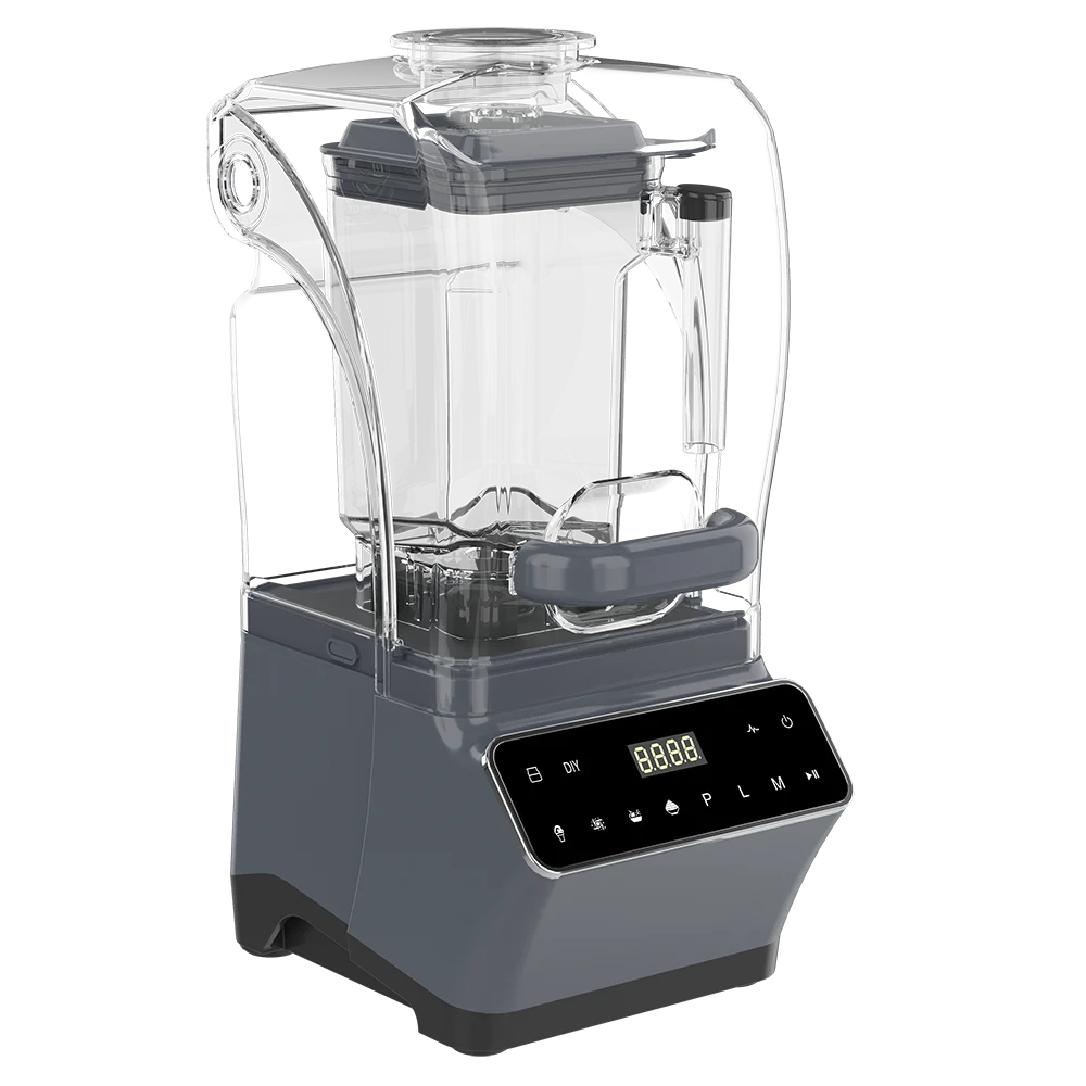 

High Speed Pure Copper Motor Fruit Blender Commercial Heavy Duty Smoothie Blender With Soundproof Cover