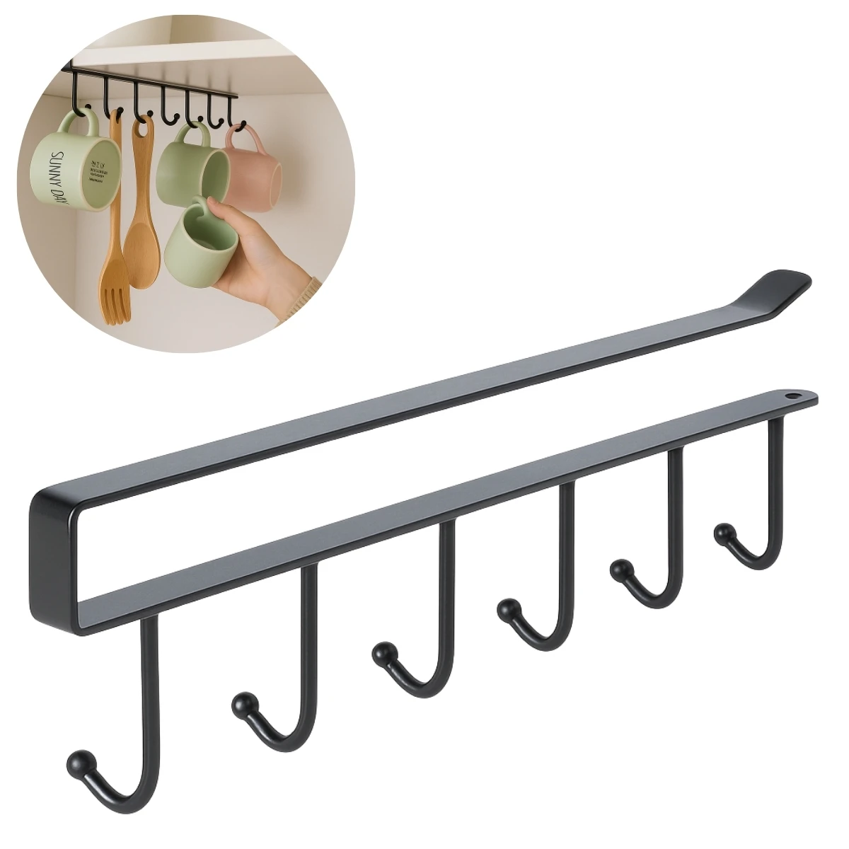 10-ドアホルダー-カトラリーとマグカップ-p-キャビネット-6-フック付き