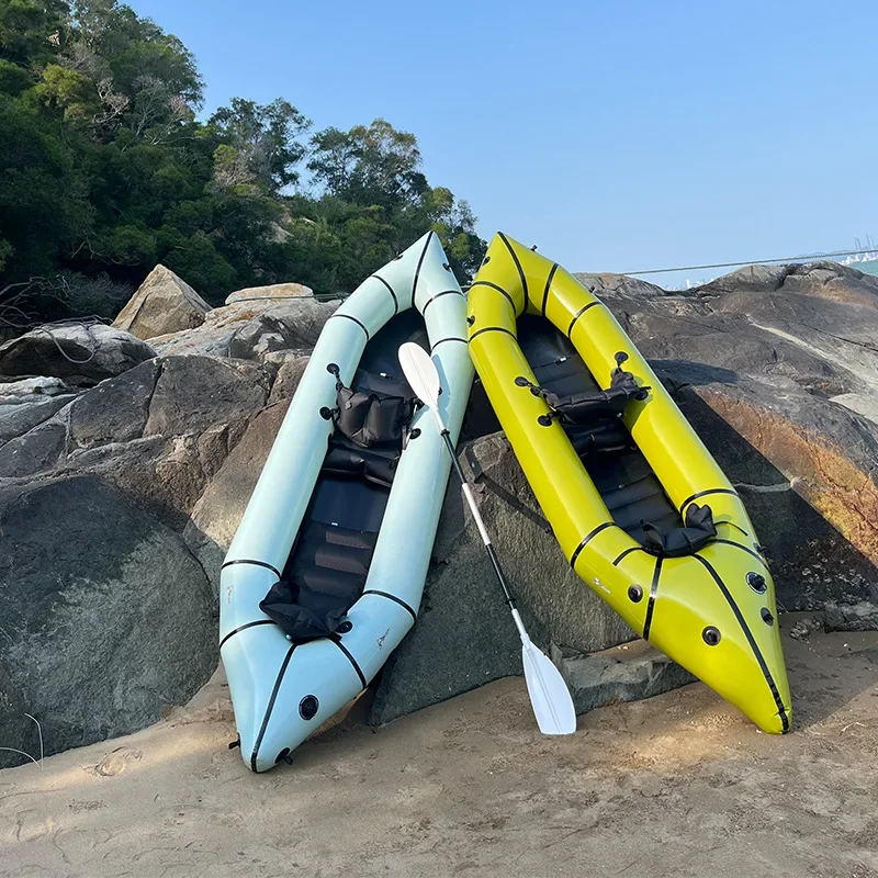 LST-Kayak Large Barracuda Grass Boat Double Adventure Backpack Fishing Boat Portable Inflatable Rubber Boat 330cm