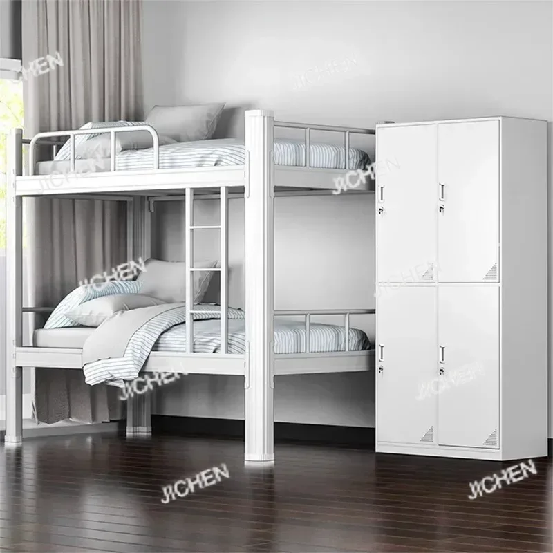 

Двухъярусная кровать для общежития, черно-белая, металлическая, для девочек и мальчиков, с 2 ящиками для хранения, недорогая, для детей