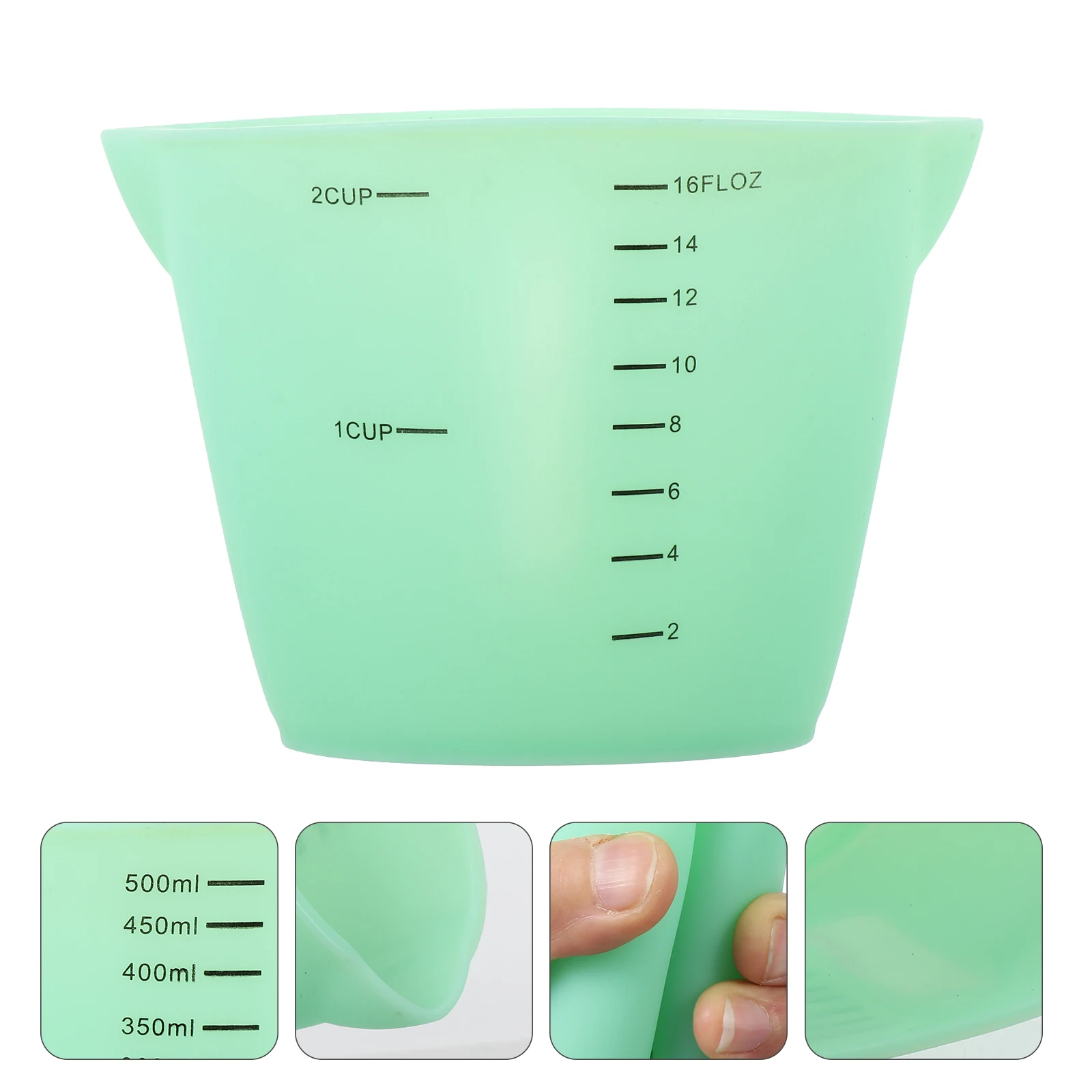1 قطعة 500 مللي كوب قياس مع مقياس واضح الإبداعية مزدوجة الفم المطبخ الخبز أداة سهلة لخبز الطبخ الاحتياجات #6