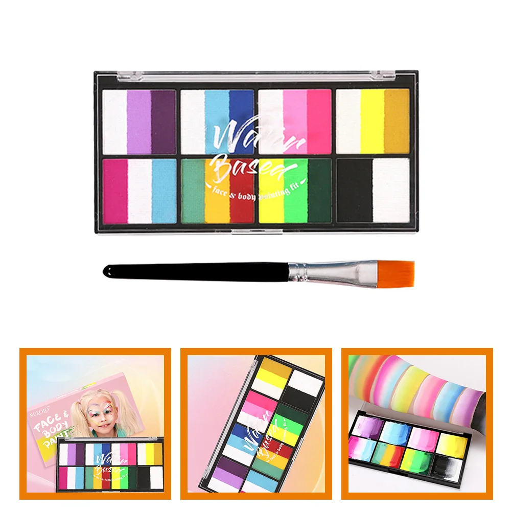 1 Satz Gesicht kosmetische Farbe Gesicht Make-up Farbe tragbare Gesichts farbe Kit Wasserlösung Farbe Set Zeichnung dekorieren Malerei nach Hause