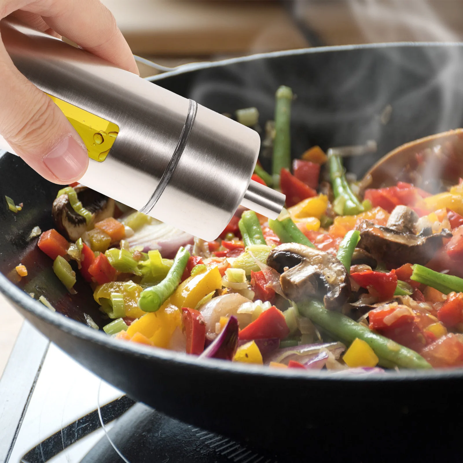 

Съемные 4 бутылки для приправ из нержавеющей стали, 1 основа, подставка, прозрачный дизайн, кухонные домашние контейнеры для приправ