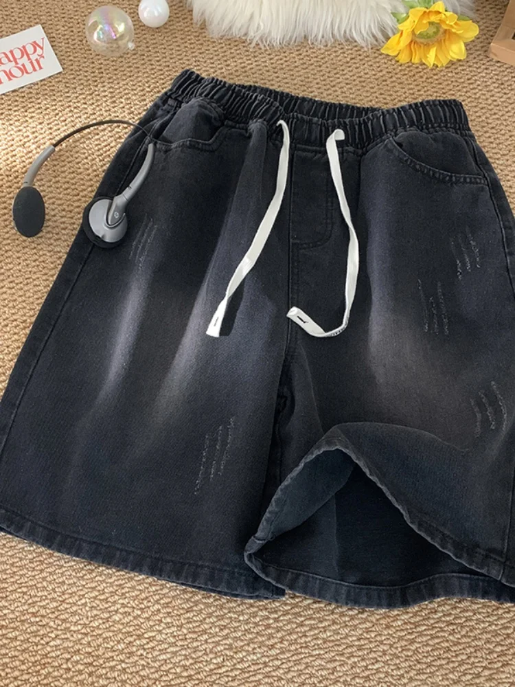 

Мужские винтажные джинсы Waed: летние, тонкие, укороченные, повседневные, в американском стиле, для подростков, легкие, из денима