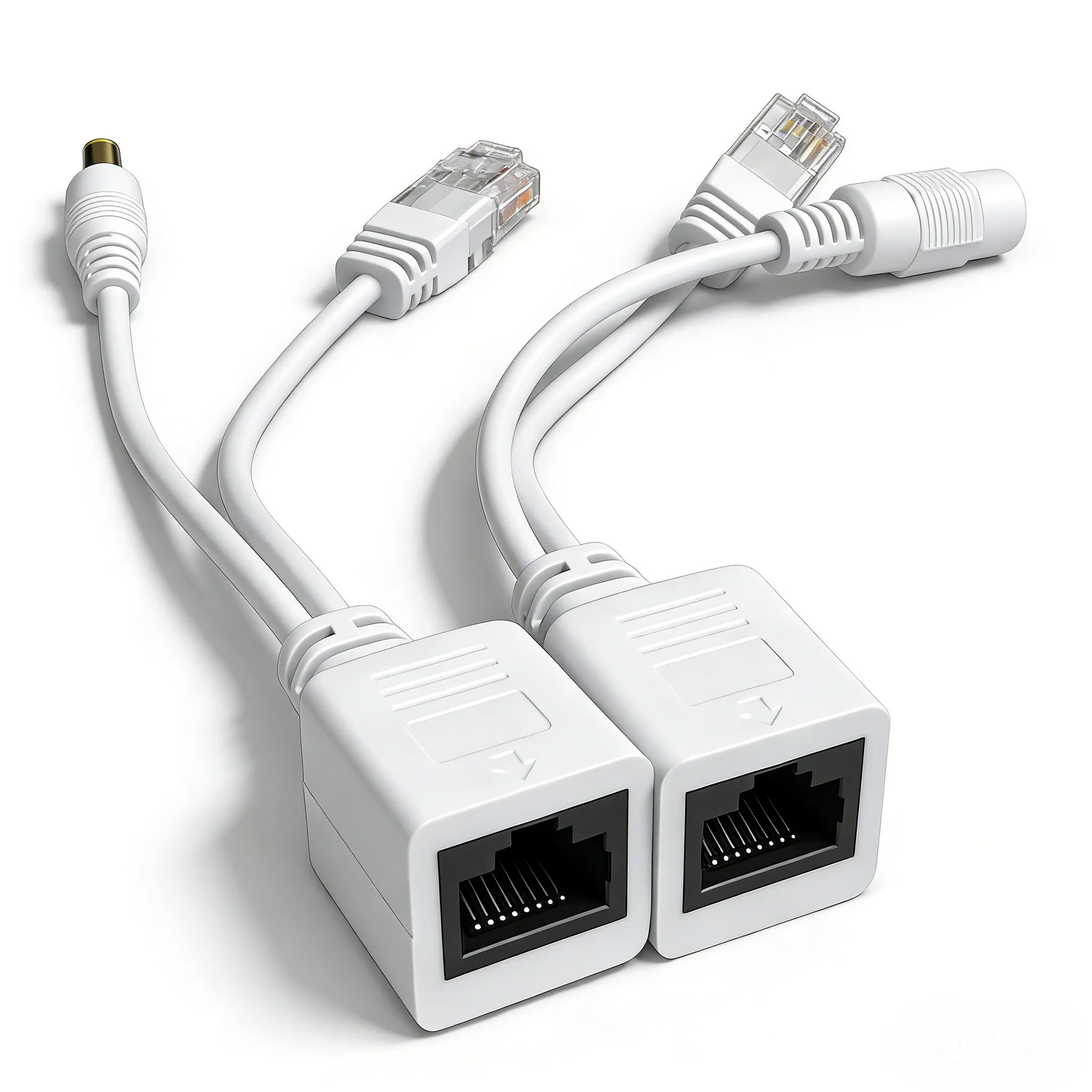 

10pairs POE DC 12V IP Camera POE RJ45 Cable Power Over Ethernet Adapter Injector Splitter
