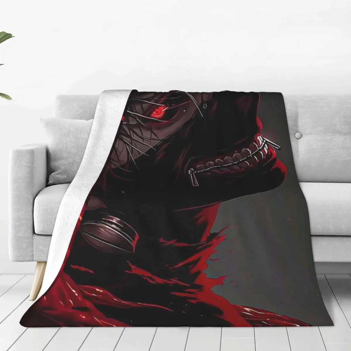 Tokyo Ghoul Anime Blankets Soft Warm Flannel Throw Blanket Cover for Bed Living room Picnic Travel Home Couch